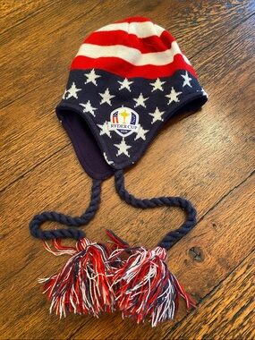 Kids' Stars & Stripes Earflap Hat in Red, White & Blue